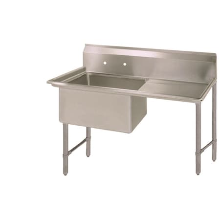 Bk Resources One Compartment Sink 16 Gauge 16 in x 20 in, 1, 2, Free Standing, Stainless Steel BKS6-1-1620-14-18RS